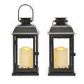 Black Solar Candle Lanterns Set of 2 N6030
