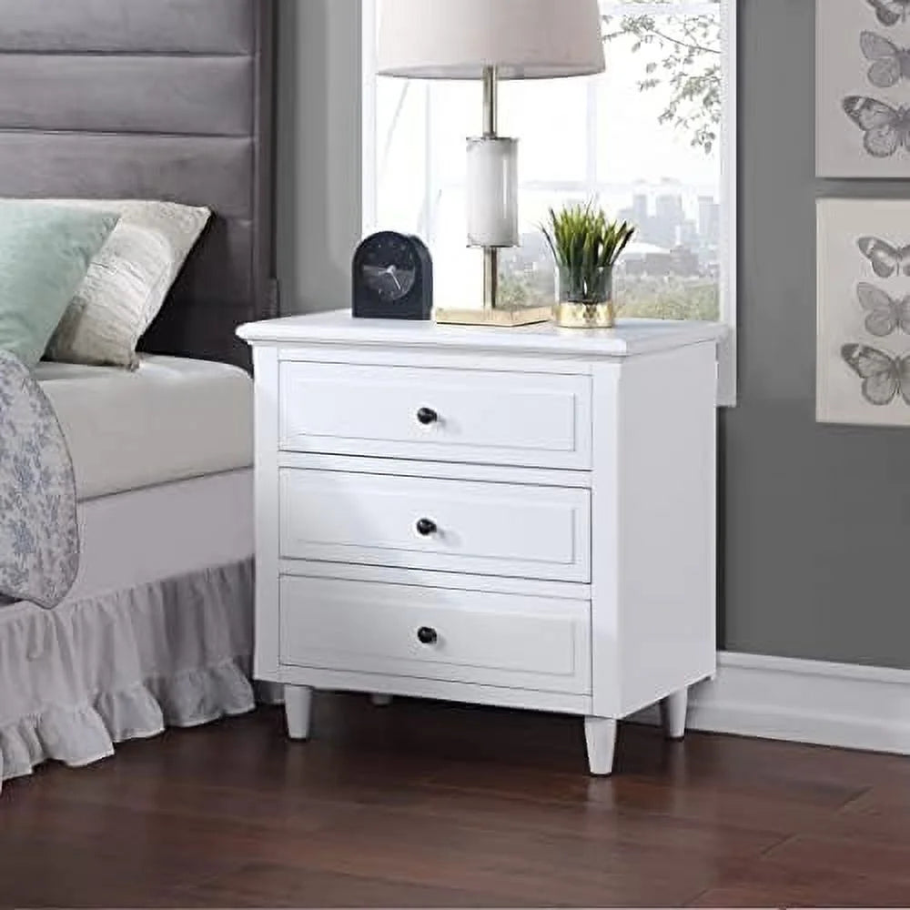 3 Drawer Nightstand Bedside Table with Hidden Space O733