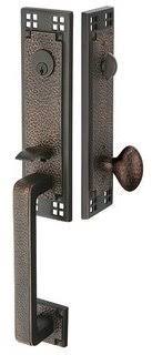 Rustic Lever Oil Rubbed Bronze Entry Handleset U33745