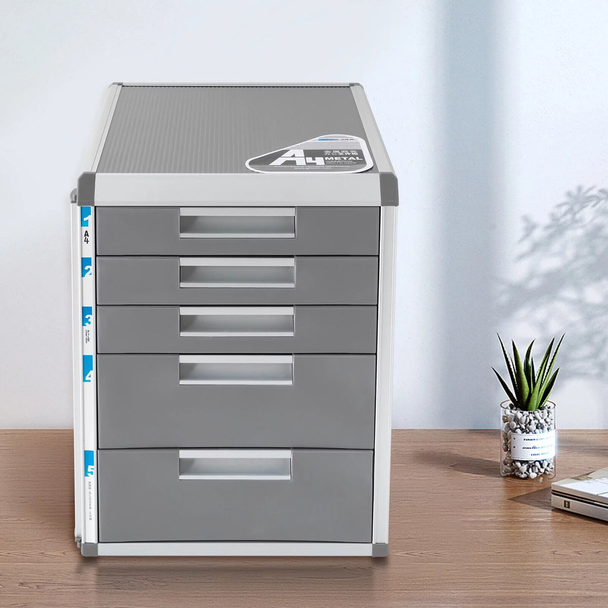 5 Drawer Aluminum Desktop Drawer Organizer X7712