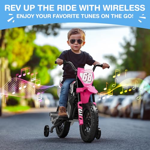 12V Kids Motorcycle with Training Wheels M9602