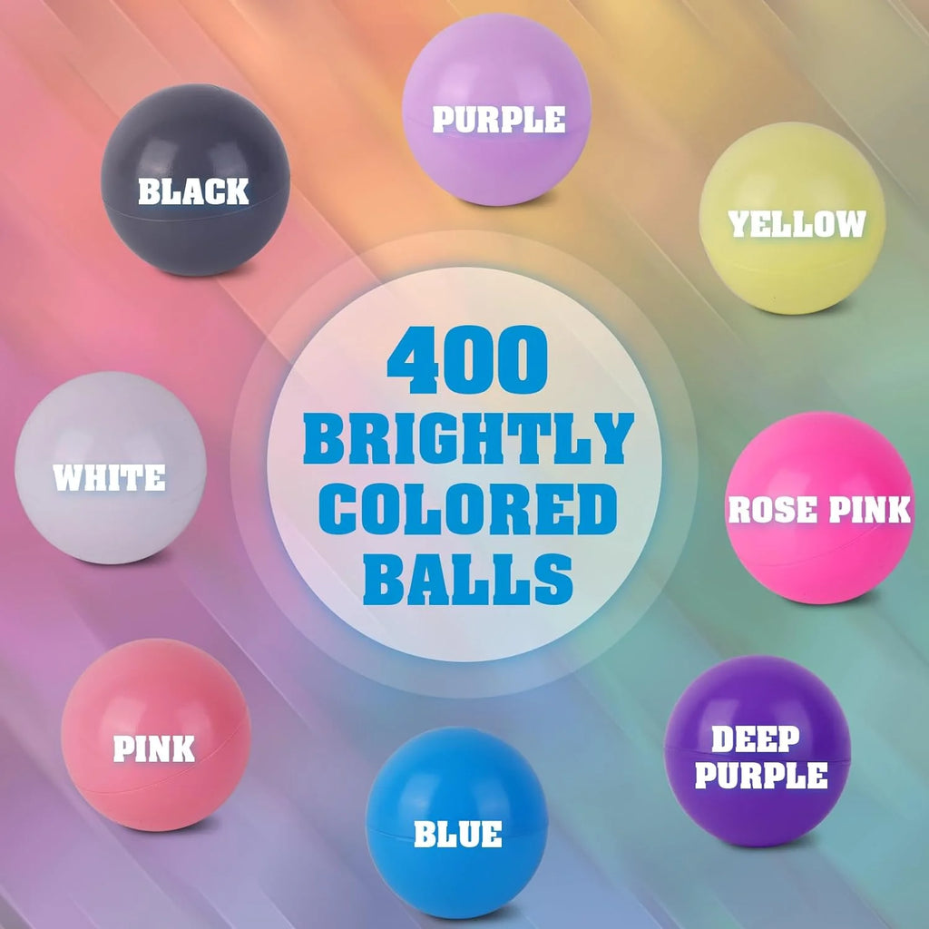 Pastel Plastic Ball Pit Balls with Storage Mesh Bag F870048