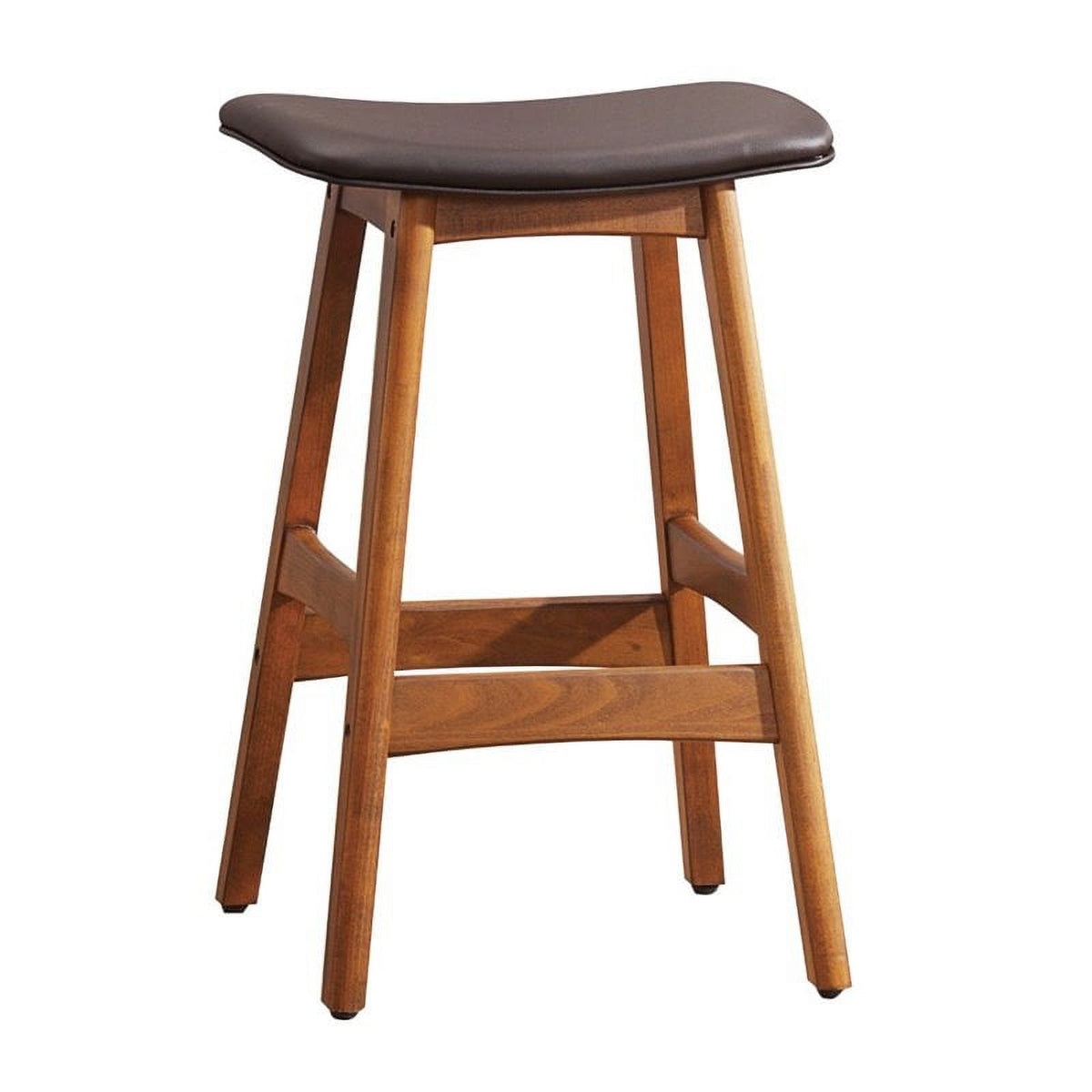 Faux Leather Counter Stool in Brown (Set of 2) Z5358