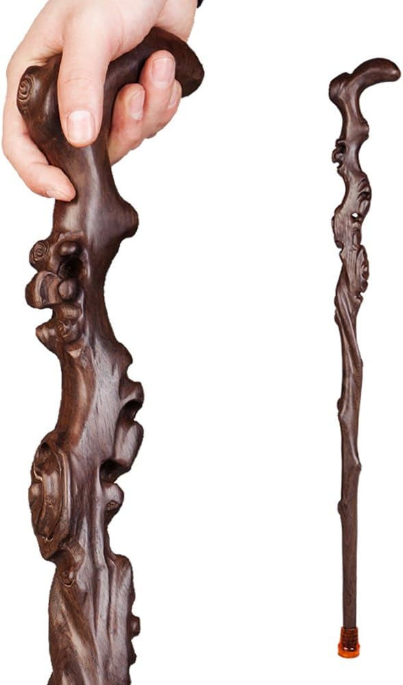 Wood Cane with Curved Handle H592