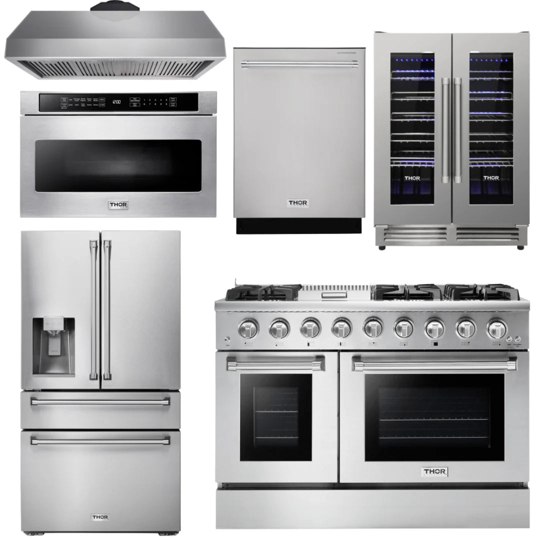 48 in. Gas Range 6 Piece Kitchen Bundle M235