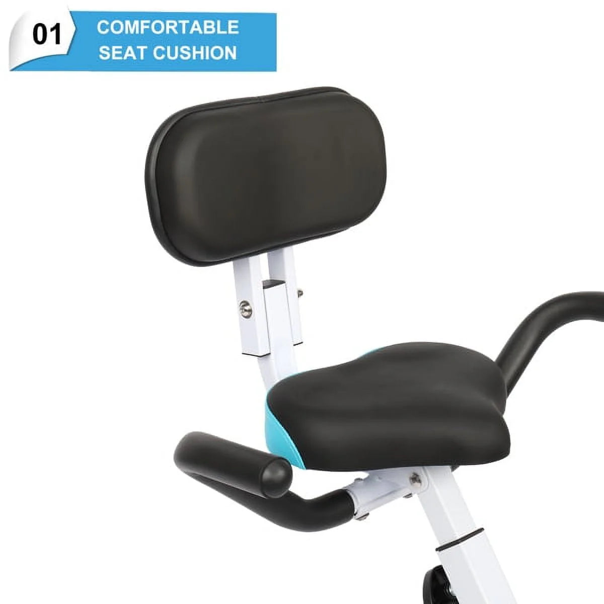 Foldable Indoor Exercise Bike 300LB Capacity 8-Level Magnetic Resistance V447906
