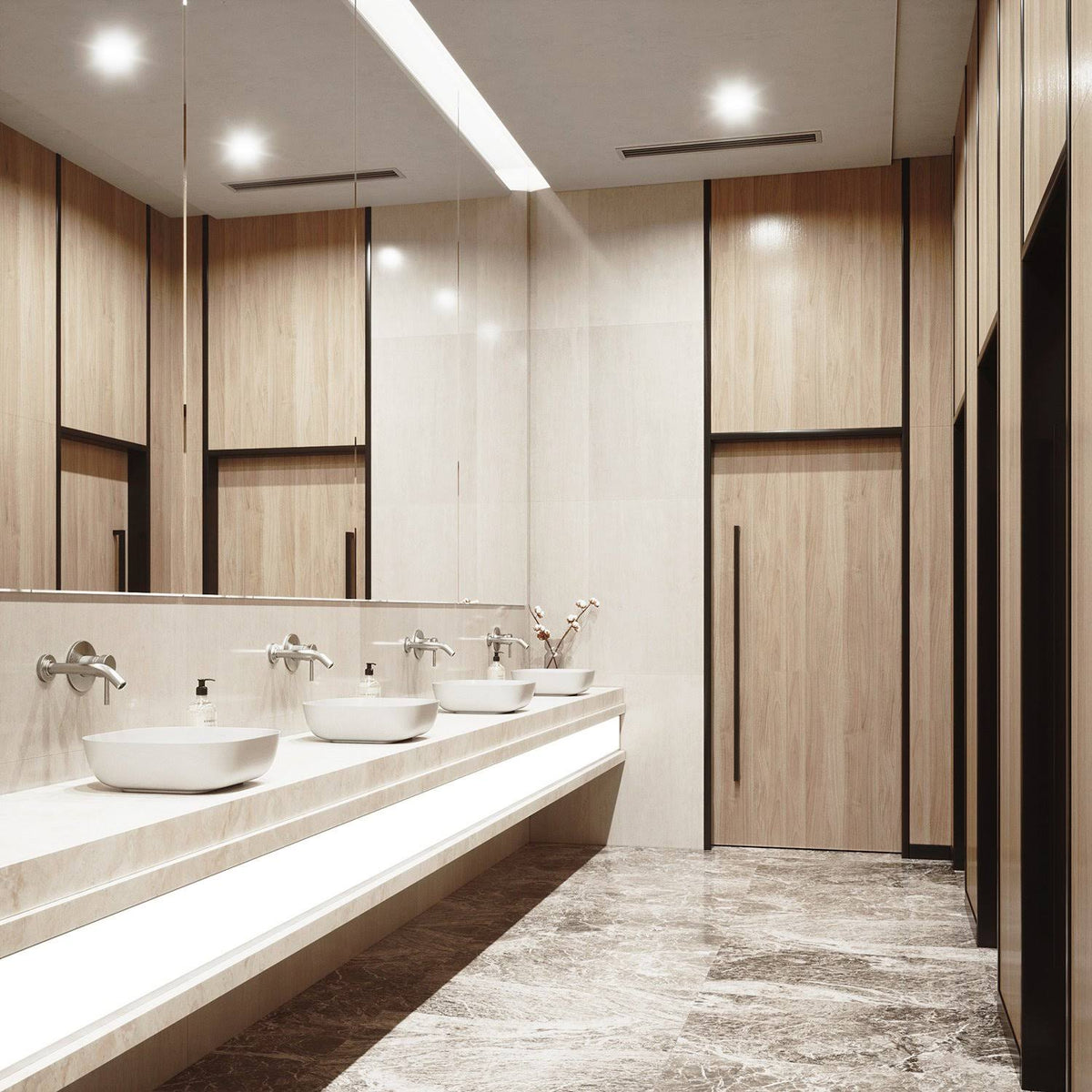 Matte Stone Vessel Bathroom Sink (White) Y578