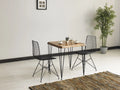 Solid Wood Dining Table with Metal Legs N526