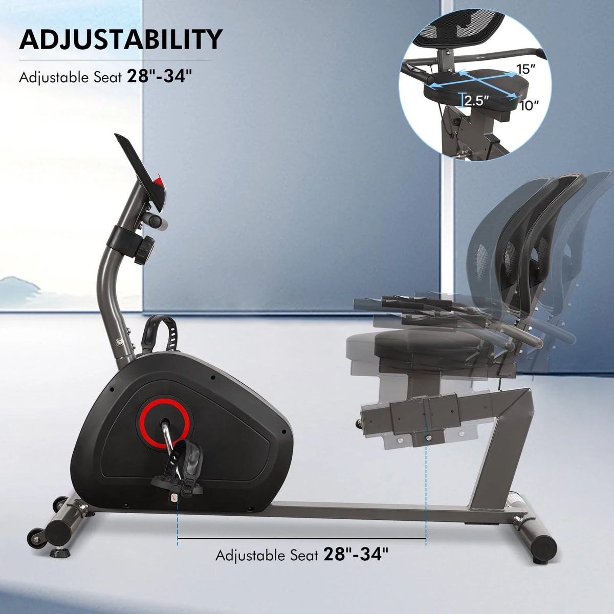 Recumbent Exercise Bike 8 Levels Quiet V588898
