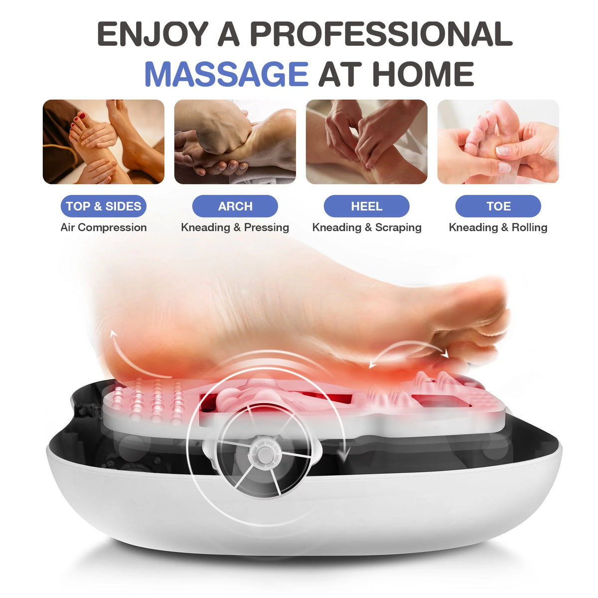 Shiatsu Foot Massager with Heat & Air Compression P28287