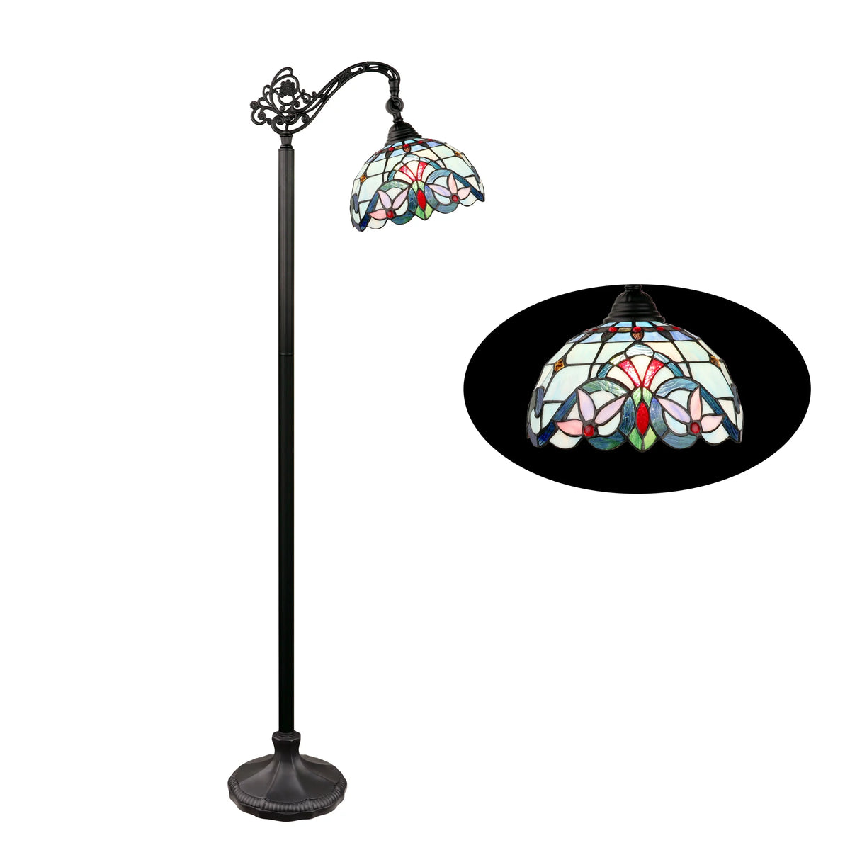 Dark Bronze 1-Light Floor Lamp B5148