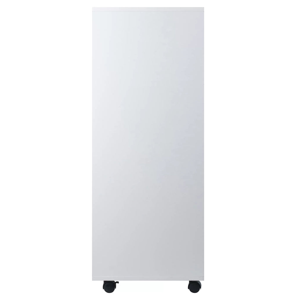 White 5 Drawer Rolling Wood Dresser X180323