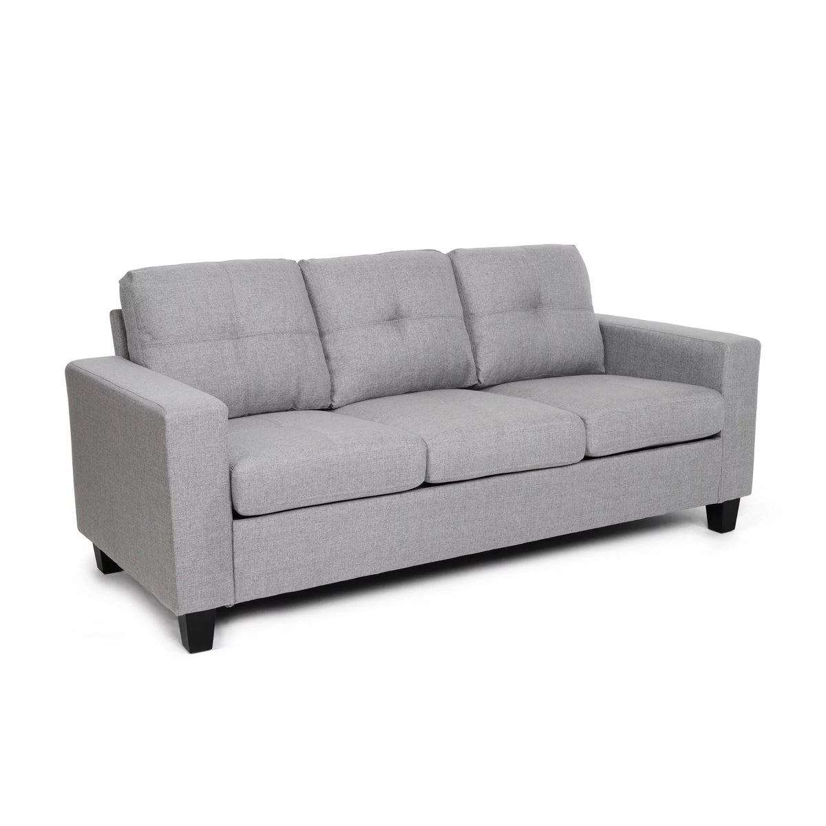 Gray Fabric Tufted 3 Seater Sofa F83920