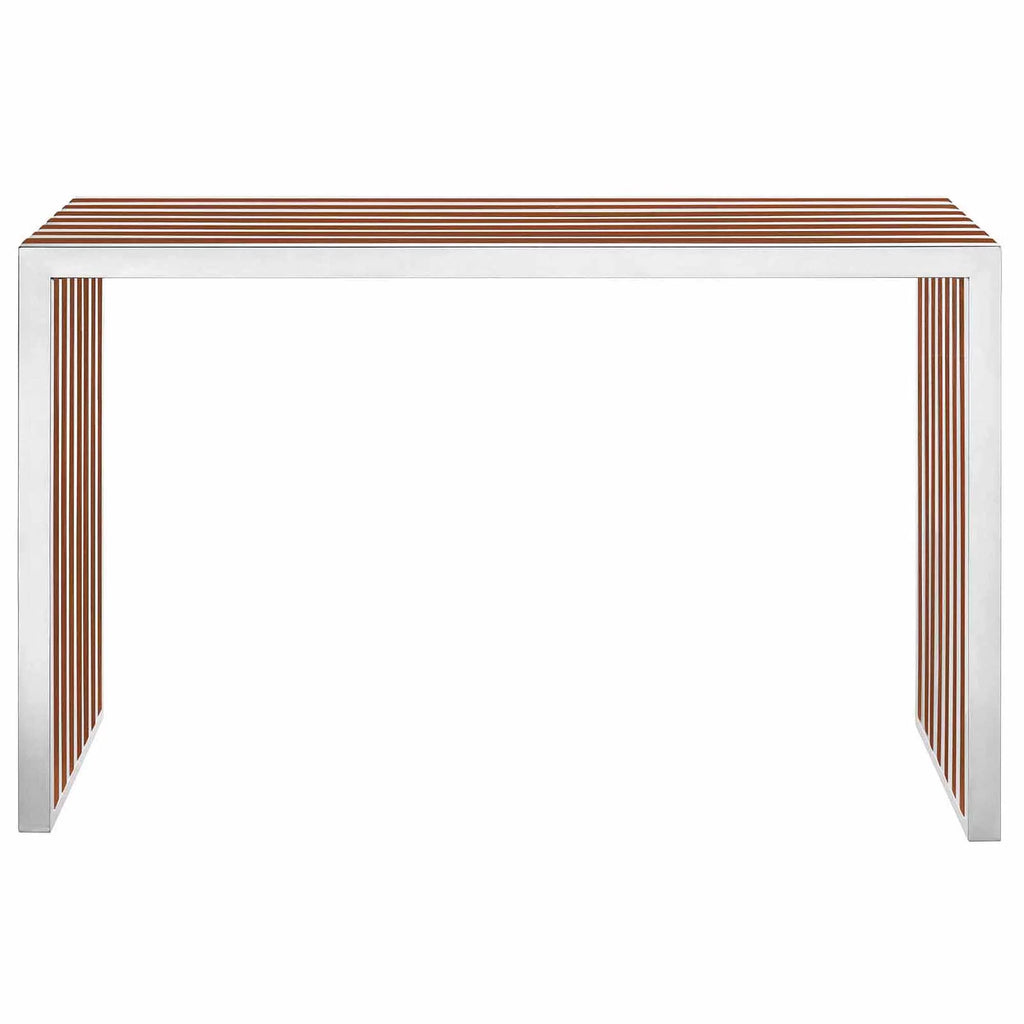 Walnut Wood Inlay Console Table or Bench T592222