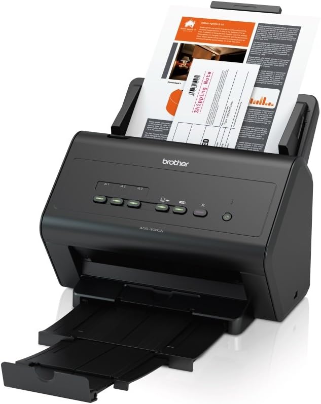 Black Network Document Scanner R6155